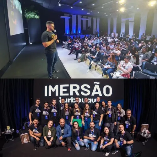 Turma reunida numa imersão presencial